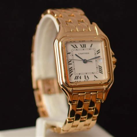 cartier panther gold watch|cartier ladies panthere 18k gold.